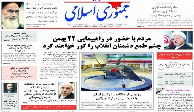 ايران لا تنوي استخدام قوتها للاعتداء علی اي بلد