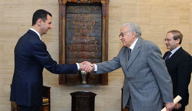 سوريا: سنتعاون مع الابراهيمي كمبعوث أممي فقط