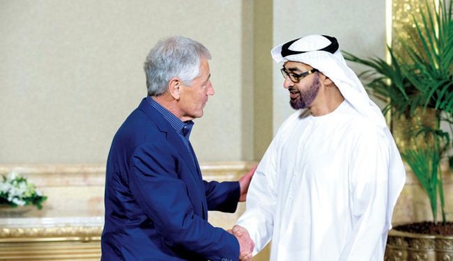 هاغل يختتم جولته لبيع الاسلحة بالمنطقة في الامارات