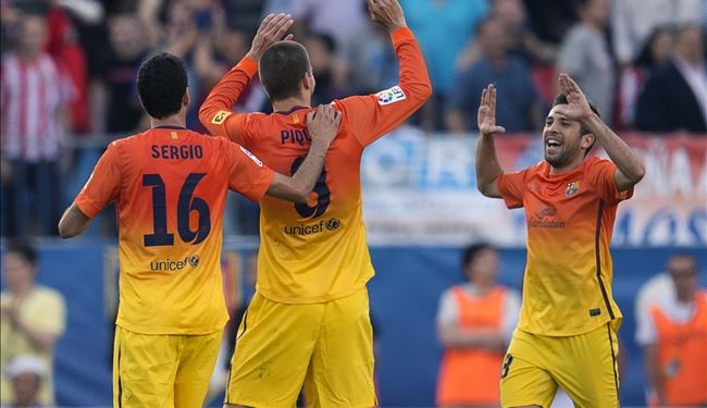 برشلونة يحتفل بلقبه أمام قطب العاصمة الثاني أتلتيكو