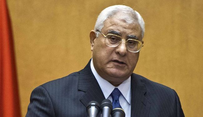 رئيس مصر المؤقت: الإخوان مدعوون للمشاركة ببناء الوطن