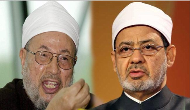 القرضاوي يفتح النار على شيخ الأزهر:دينه فاسد ولازم يراجع اجتهاده