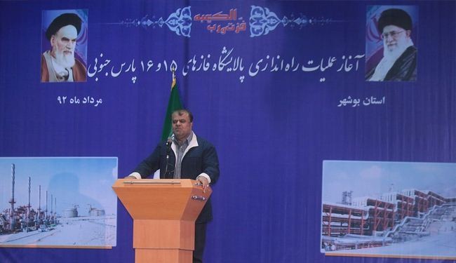 ايران.. تدشين جميع مراحل مشروع بارس الجنوبي خلال عامين