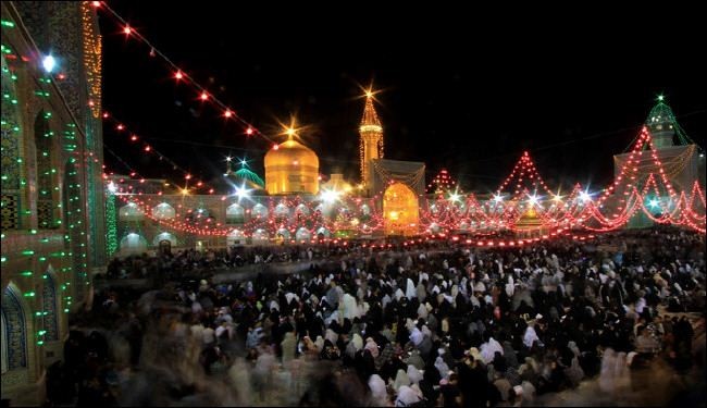 بالصور..الاحتفال بذكرى ميلاد الامام رضا( ع) بمشهد