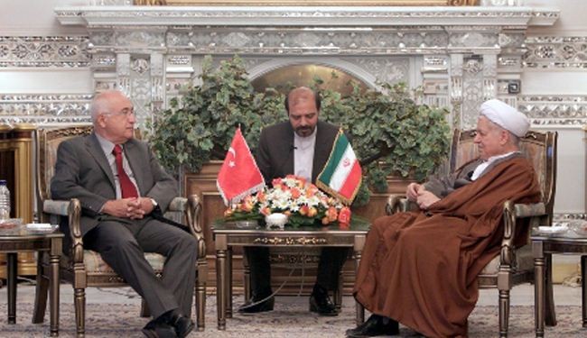 رفسنجاني: الظروف الراهنة افضل فرصة للتعاون بين ايران وتركيا