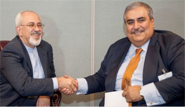 ظريف يجتمع مع وزير خارجية البحرين