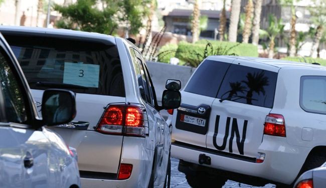 سوريا: خبراء الكيمياوي يبدأون مهمتم بالتوجه الى جهة لم يكشف عنها