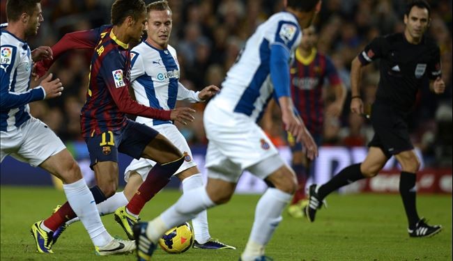 برشلونة يحسم الدربي ضد اسبانيول