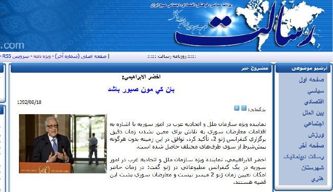 الأخضر الإبراهيمي: بان كي مون، يجب ان يتحلى بالصبر