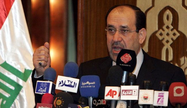المالكي يتعهد بالاستمرار في ملاحقة المسلحين في صحراء الأنبار
