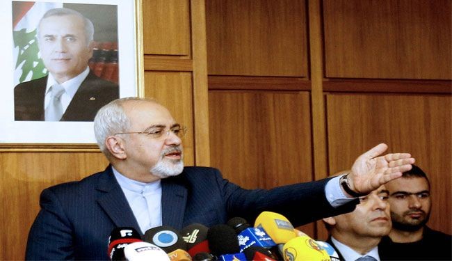 ظريف يلتقي الرئيس اللبناني في قصر بعبدا