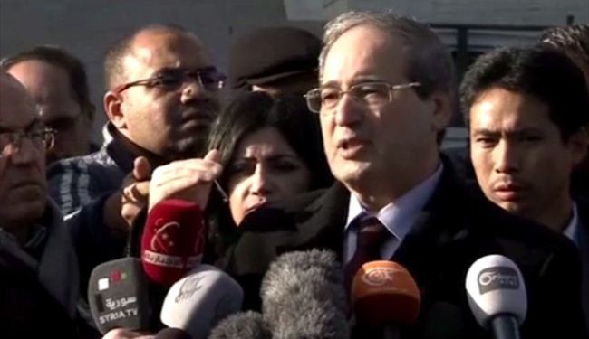 المقداد: المعارضة تدعم الإرهاب و