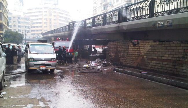 جرحى من الشرطة المصرية بانفجار عبوتين ناسفتين بكوبري الجيزة