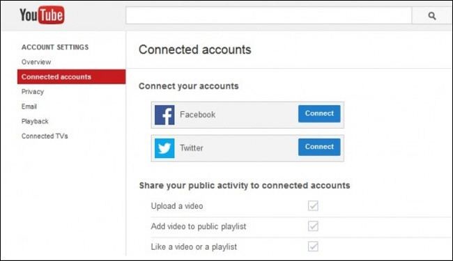 طريقة ربط حساب يوتيوب Youtube مع فيسبوك Facebook وتويترTwitter