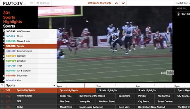 موقع plutotv يحول مقاطع يوتيوب YouTube لنظام تلفاز كامل