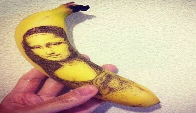 نقاشی های باورنکردنی روی پوست موز !