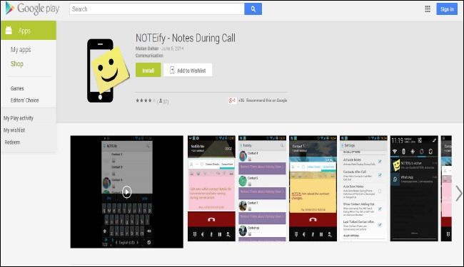 تطبيق لكتابة الملاحظات أثناء المكالمة في آندرويد Android