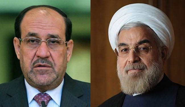 روحاني والمالکي یتشاوران حول سبل القضاء علی الارهاب في العراق