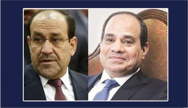 المالكي يدعو السيسي لتعزيز 