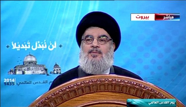 نصرالله: تصفية القضية الفلسطينية حلم يراود الاميركيين والغرب للابد