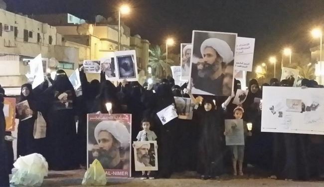 وقفة احتجاج تضامنية مع الشيخ النمر في العوامية