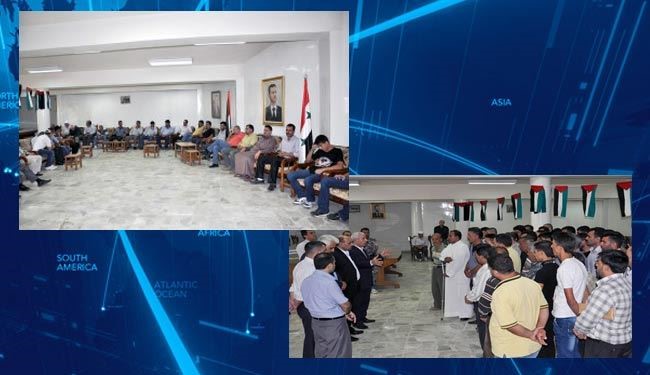تسليم شدن صدها تن از عناصر مسلح در سوريه + عکس