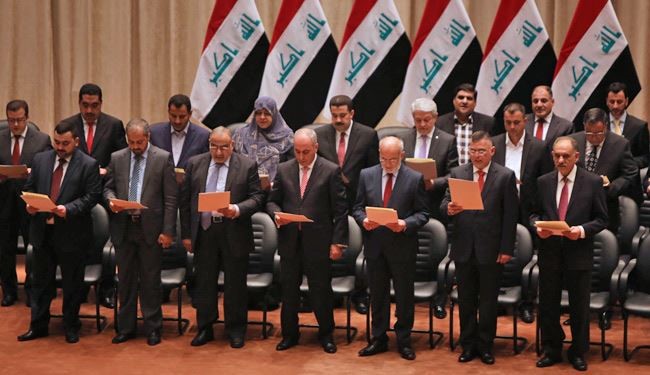 تشكيلة حكومة العبادي تؤدي اليمين الدستورية بعد نيل الثقة