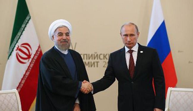 روحاني وبوتين یبحثان مسیرة تعزيز التعاون الثنائي بين البلدين