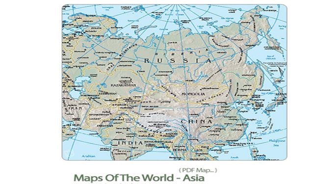دانلود نقشه جغرافیای آسیا
