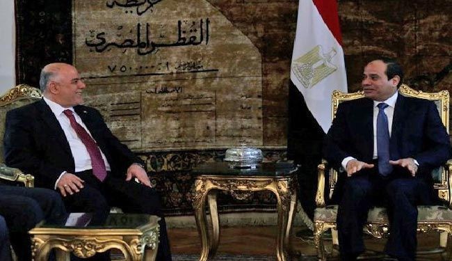العبادي للسيسي: الارهاب يهدد المجتمع الدولي برمته