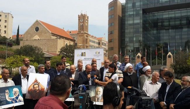 اعتصام في بيروت تضامنا مع الأسرى في سجون الاحتلال