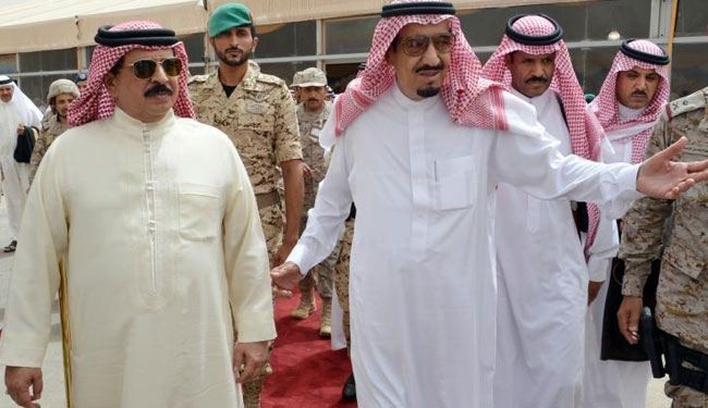 ملك البحرين خضع للسعودية في 