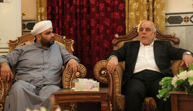 العبادي من الاعظمية: نشيد بدور العلماء والوجهاء في تطويق الفتنة
