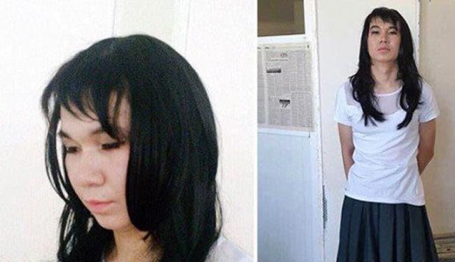 تقلب پسر چینی با لباس دخترانه + عکس