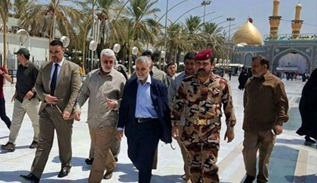 بالصور؛ سليماني يتجول في كربلاء