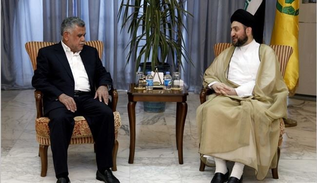 الحكيم يبحث مع العامري وقادة الفتح أهمية رص الصفوف