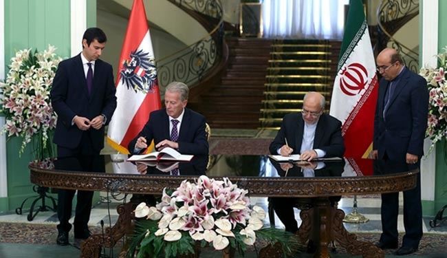 ايران توقع مع النمسا 4 وثائق للتعاون المشترك
