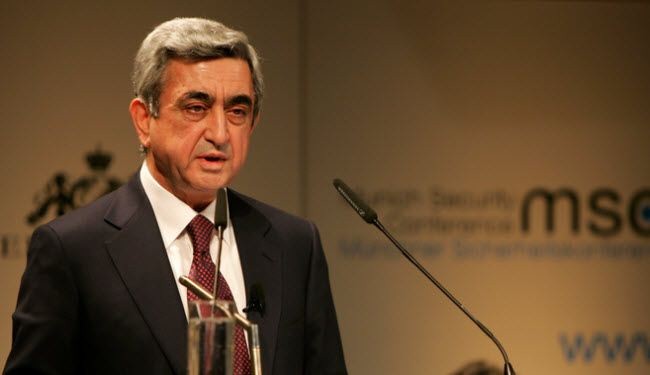 الرئيس الارميني يؤكد حرص بلاده على تعزيز العلاقات مع ايران