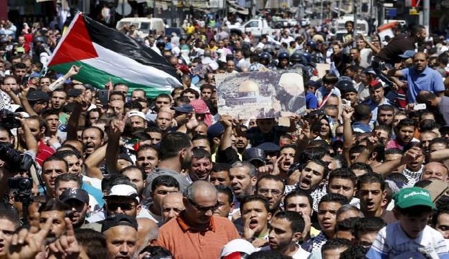 تظاهرة حاشدة في الاردن تطالب بالغاء التسوية مع الاحتلال