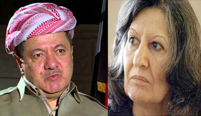 زوجة الطالباني: البارزاني 