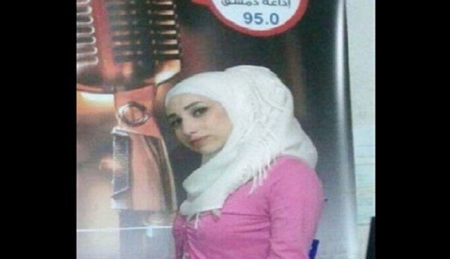 مذيعة سورية ضحية لقذائف المسلحين في حرستا