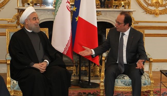 هولاند: تعزيز التعاون مع ايران يسهم في إحلال الامن بالمنطقة