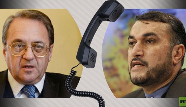 تاكيد ايراني روسي علی ايجاد حل سیاسي لازمة سوریا