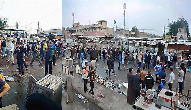 ارتفاع عدد شهداء الاعتداء الارهابي بمدينة الصدر الى 70 +صور