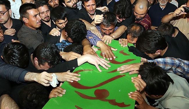 تشييع جثامين 6 شهداء من مدافعي حرم السيدة زينب (ع)