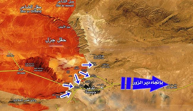 الجيش يتجه لحسم معركة تدمر عبر محوري العامرية ومجمع الفنادق
