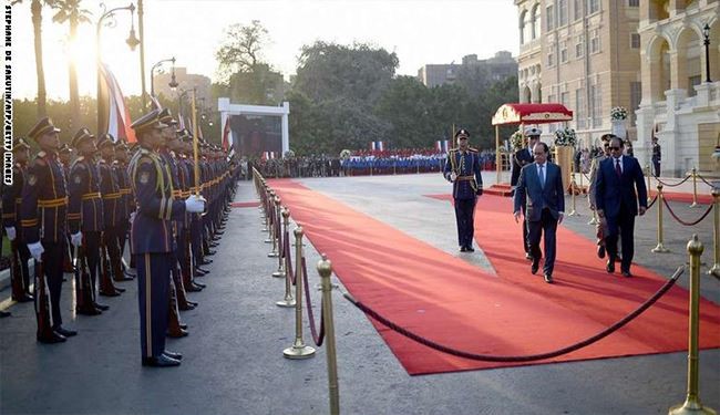 ارکستر نظامی مصر، سرود ملی فرانسه را خراب کرد!