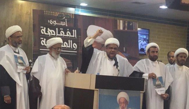 وقفة لعلماء البحرين في قم تدعم الاعتصام المفتوح في الدراز