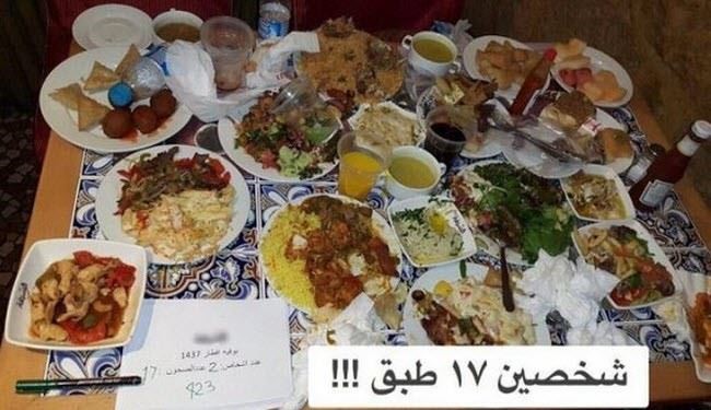 پولدارهای عربستانی این طور افطار می کنند!
