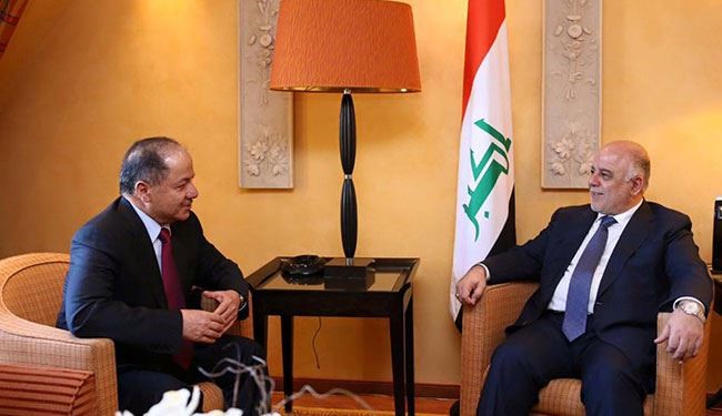 بارزاني والعبادي يؤكدان مواصلة التنسيق لمواجهة 